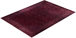 Overdyed One-of-a-Kind Wool Pink Area Rug 12' 4" x 17' 0"