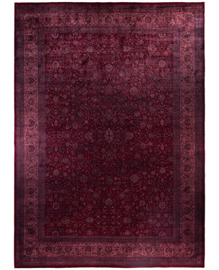 Overdyed One-of-a-Kind Wool Pink Area Rug 12' 4" x 17' 0"