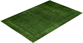 Overdyed Hand-Knotted Green Area Rug 12' 2" x 17' 10"
