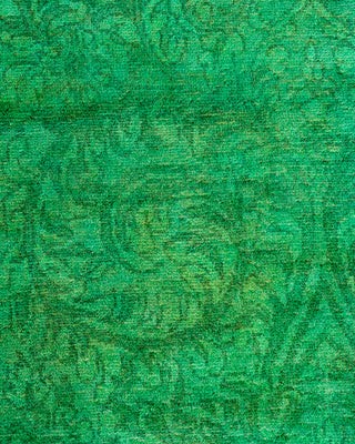 Contemporary Fine Vibrance Green Wool Runner - 2' 7" x 18' 1"