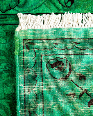 Contemporary Fine Vibrance Green Wool Runner - 2' 7" x 18' 1"