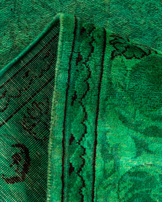Contemporary Fine Vibrance Green Wool Runner - 2' 7" x 18' 1"