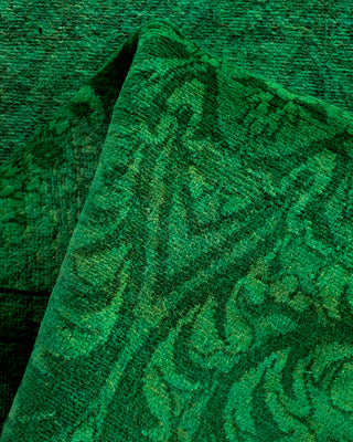 Contemporary Fine Vibrance Green Wool Runner - 2' 7" x 18' 1"