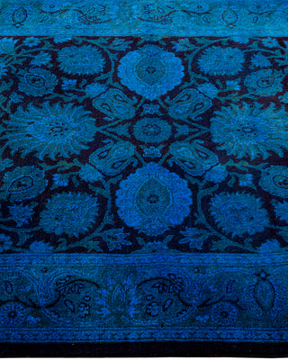 Fine Vibrance, One-of-a-Kind Hand-Knotted Runner Rug  - Blue, 2' 7" x 17' 6"