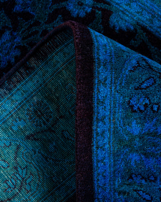 Fine Vibrance, One-of-a-Kind Hand-Knotted Runner Rug  - Blue, 2' 7" x 17' 6"