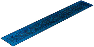 Fine Vibrance, One-of-a-Kind Hand-Knotted Runner Rug  - Blue, 2' 7" x 17' 6"