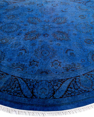Fine Vibrance, One-of-a-Kind Hand-Knotted Area Rug - Purple, 6' 1" x 6' 1" - Solo Rugs
