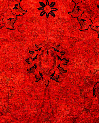 Contemporary Hand-Knotted Overdyed Red Area Rug 3' 1" x 5' 0"