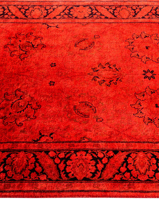 Contemporary Hand-Knotted Overdyed Red Area Rug 3' 1" x 5' 0"