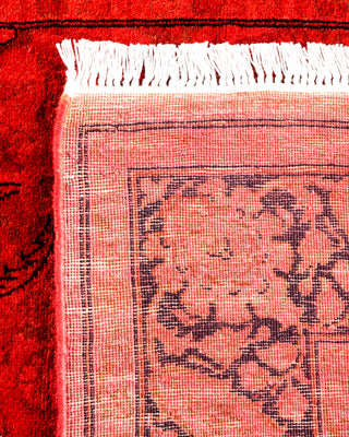 Contemporary Hand-Knotted Overdyed Red Area Rug 3' 1" x 5' 0"