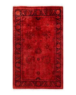 Modern Fine Vibrance Red Area Rug 3' 1" x 5' 0"