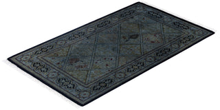 Overdyed One-of-a-Kind Wool Gray Area Rug 2' 1" x 3' 7"