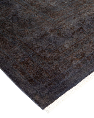 Contemporary Hand-Knotted Overdyed Gray Area Rug 8' 2" x 10' 5"
