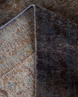 Contemporary Hand-Knotted Overdyed Gray Area Rug 8' 2" x 10' 5"