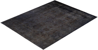 Modern Overdyed Hand Knotted Wool Gray Area Rug 8' 2" x 10' 5"