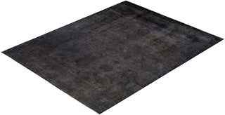 Contemporary Hand-Knotted Overdyed Gray Area Rug 8' 2" x 10' 5"