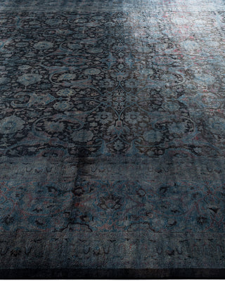 Overdyed Hand-Knotted Black Area Rug 10' 4" x 14' 2"