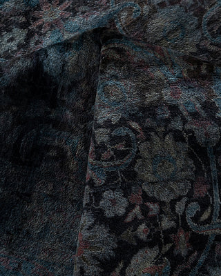 Overdyed Hand-Knotted Black Area Rug 10' 4" x 14' 2"