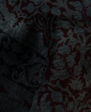 Contemporary Overdyed Wool Hand Knotted Black Area Rug 10' 5" x 13' 10"