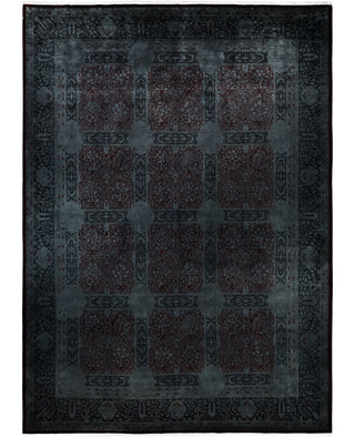 Contemporary Overdyed Wool Hand Knotted Black Area Rug 10' 5" x 13' 10"