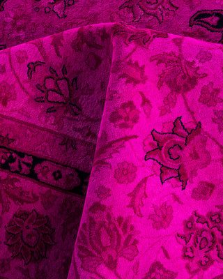 Fine Vibrance, One-of-a-Kind Hand-Knotted Area Rug  - Pink, 8' 0" x 10' 3"