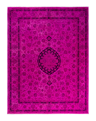 Fine Vibrance, One-of-a-Kind Hand-Knotted Area Rug  - Pink, 8' 0" x 10' 3"