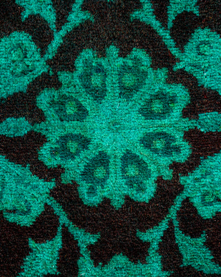 Contemporary Hand Knotted Overdyed Green Area Rug 3' 1" x 5' 2"