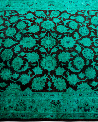 Contemporary Hand Knotted Overdyed Green Area Rug 3' 1" x 5' 2"