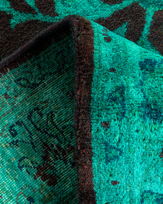 Contemporary Hand Knotted Overdyed Green Area Rug 3' 1" x 5' 2"