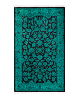 Contemporary Fine Vibrance Red Wool Area Rug 3' 1" x 5' 2"