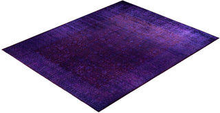 Overdyed One-of-a-Kind Wool Purple Area Rug 12' 2" x 15' 1"