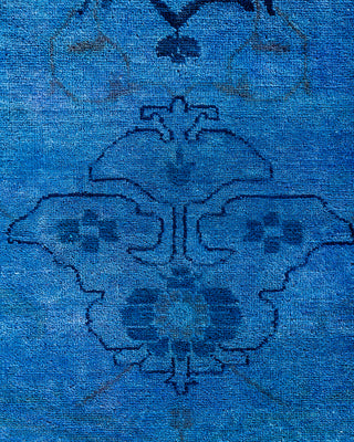 Contemporary Hand-Knotted Overdyed Purple Area Rug 8' 2" x 10' 1"