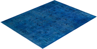 Contemporary Hand-Knotted Overdyed Purple Area Rug 8' 2" x 10' 1"