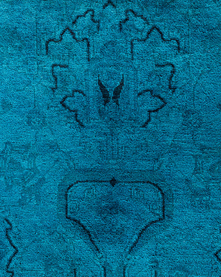 Contemporary Hand-Knotted Overdyed Blue Area Rug 8' 0" x 10' 6"