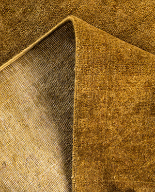 Overdyed Hand-Knotted Wool Modern-Contemporary Gold Area Rug 4' 1" x 6' 3"
