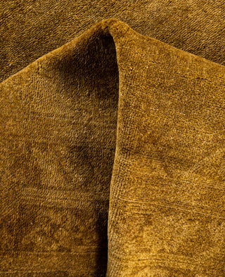 Overdyed Hand-Knotted Wool Modern-Contemporary Gold Area Rug 4' 1" x 6' 3"