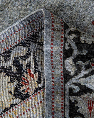 Vibrance, One-of-a-Kind Hand-Knotted Area Rug - Gray, 4' 1" x 5' 10" - Solo Rugs