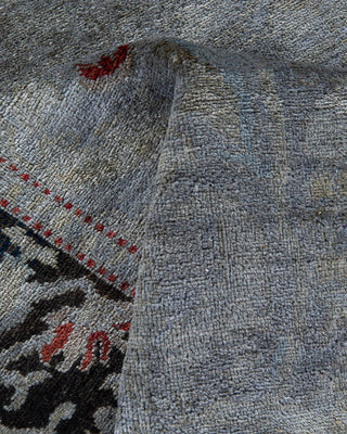 Vibrance, One-of-a-Kind Hand-Knotted Area Rug - Gray, 4' 1" x 5' 10" - Solo Rugs