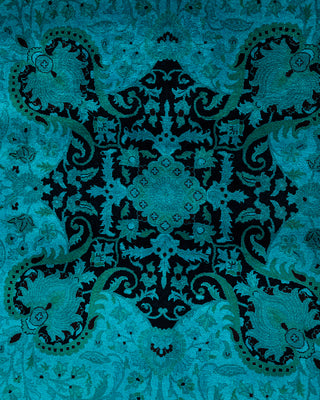 Overdyed Hand-Knotted Blue Area Rug 12' 1" x 17' 1"