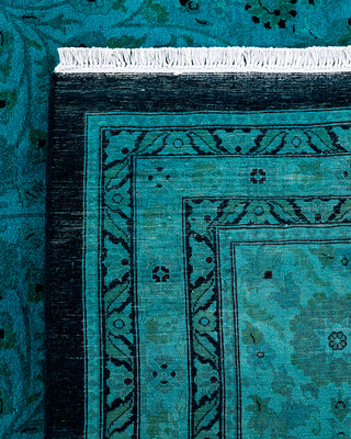 Overdyed Hand-Knotted Blue Area Rug 12' 1" x 17' 1"