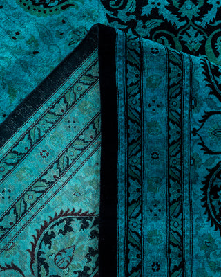 Overdyed Hand-Knotted Blue Area Rug 12' 1" x 17' 1"