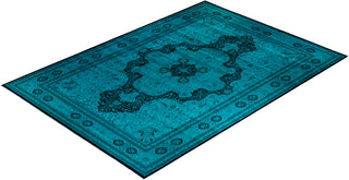 Overdyed Hand-Knotted Blue Area Rug 12' 1" x 17' 1"