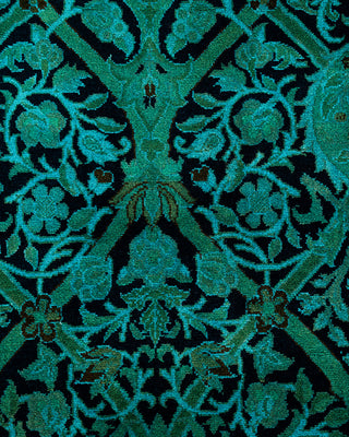 Overdyed Hand-Knotted Blue Area Rug 4' 2" x 6' 4"