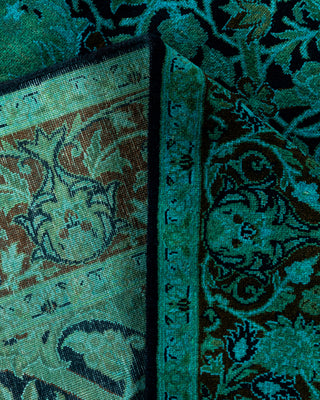 Overdyed Hand-Knotted Blue Area Rug 4' 2" x 6' 4"