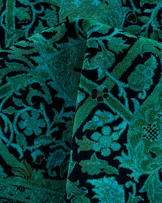 Overdyed Hand-Knotted Blue Area Rug 4' 2" x 6' 4"