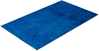 Fine Vibrance, One-of-a-Kind Hand-Knotted Area Rug  - Blue, 3' 1" x 5' 1"