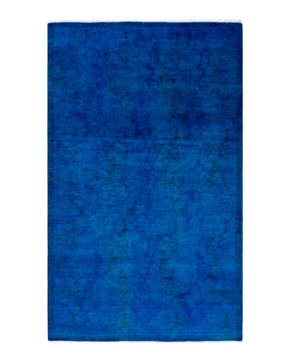 Fine Vibrance, One-of-a-Kind Hand-Knotted Area Rug  - Blue, 3' 1" x 5' 1"