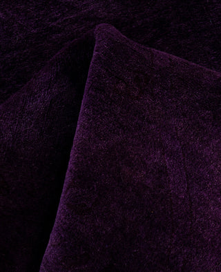 Contemporary Overdyed Wool Hand Knotted Purple Runner 3' 0" x 10' 10"