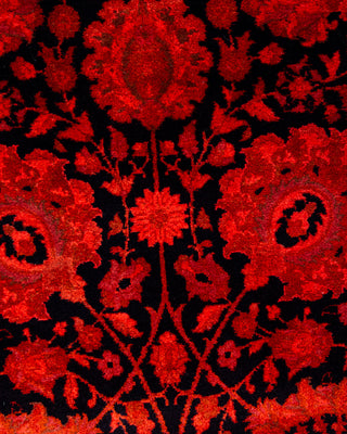 Overdyed Hand-Knotted Orange Runner 3' 0" x 8' 7"