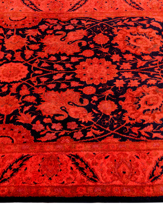 Overdyed Hand-Knotted Orange Runner 3' 0" x 8' 7"